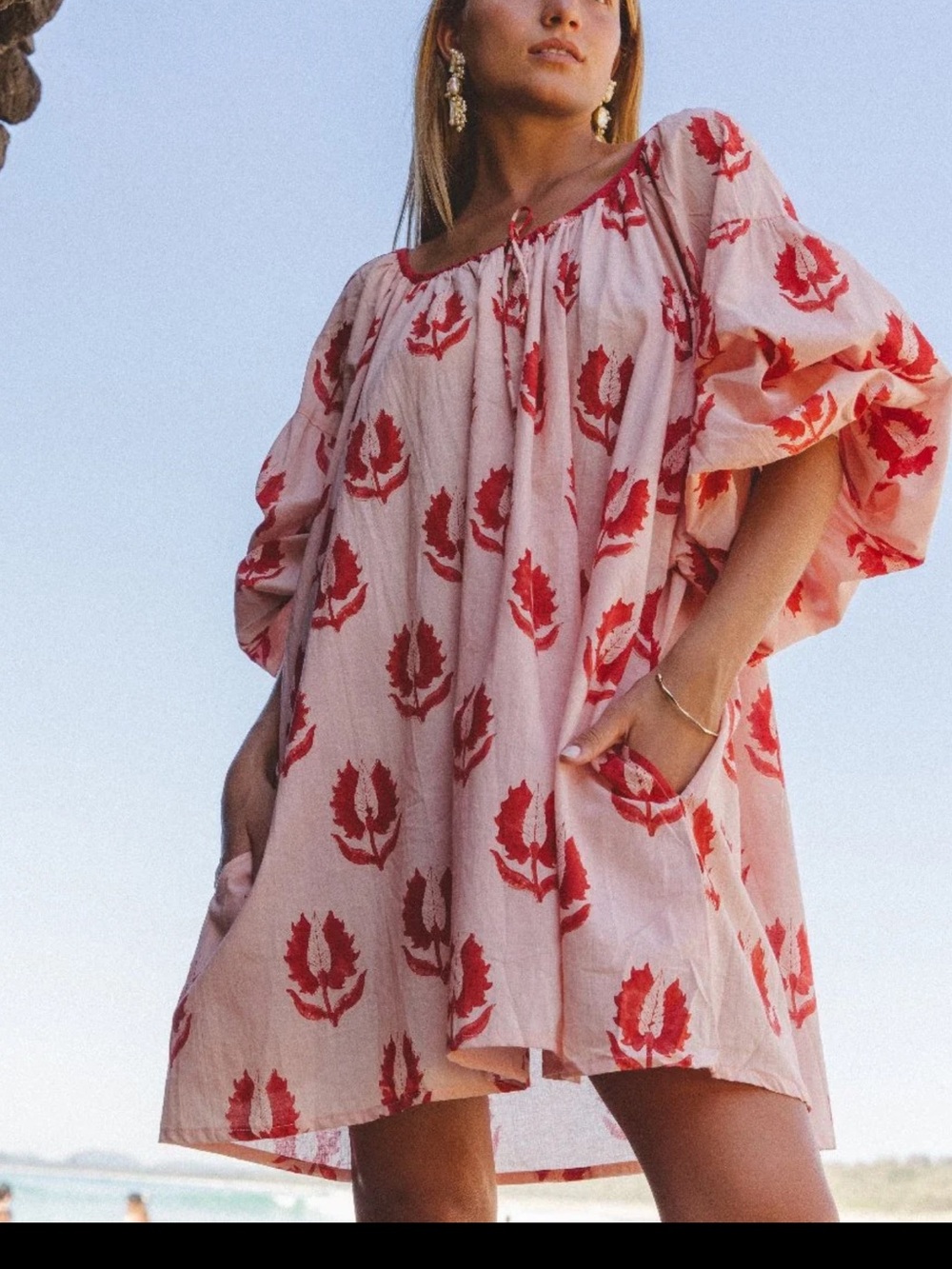 Daughters of India Ria Mini  Dress  Cherry Blossom NWT